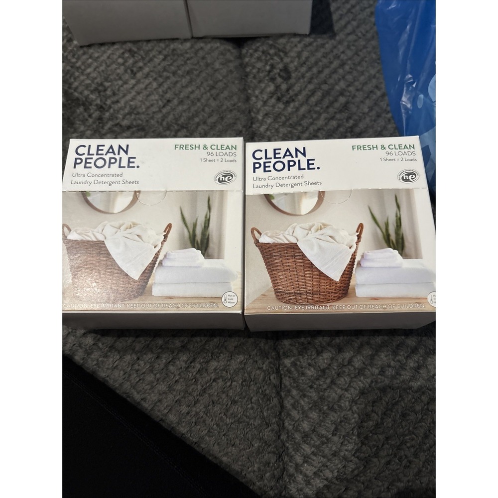 TWO pack Clean People Ultra Concentrated Detergent Sheets (Fresh Scent 96 Pack)